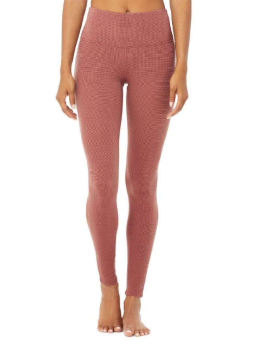 Alo Yoga High-Waist Micro Waffle Lowkey Legging - Chestnut XS